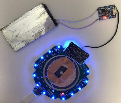 Taidacent Wireless Quick Charger Ultra-Thin Fast Wireless Charger Transmitter Module ST Quick Charging Scheme Universal QI (Black Case)...