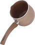 Milk Pan, 10cm Dia Nonstick Saucepan with Pour Spouts Aluminum Alloy Sauce Pan Enameled Inside Coating Small Soup Pot with Single Handle for Coffe...