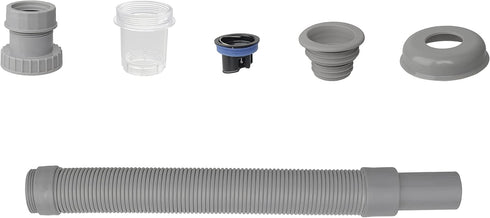 1-1/4" Expandable Flexible Universal Drain,Odor Resistant Universal Drain Wash Basin S Tube Down Tube P Trap (Grey)...
