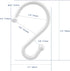 Metal Shower Curtain Hooks?Set of 12 Rings?Rust Resistant S Shaped Hooks Hangers for Shower Curtains, Kitchen Utensils, Clothing, Towels, etc. (Wh...