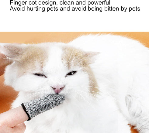 Dog Fingerbrush, Washable Ergonomic Bite Resistant 360º Full Surround Pet Brushing Finger Cots Easy for Dog Cats Teeth for Pet Oral Care...