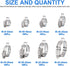 Glarks 100Pcs Adjustable 8-44mm Range 304 Stainless Steel Worm Gear Hose Clamps Assortment Kit, Fuel Line Clamp for Water Pipe, Plumbing, Automoti...