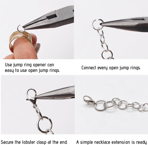 All Size Open Jump Ring and Lobster Clasps Kit for Jewelry Repair Tools Jewelry Making Accessories for Necklace Bracelets Earring Jewelry Making R...