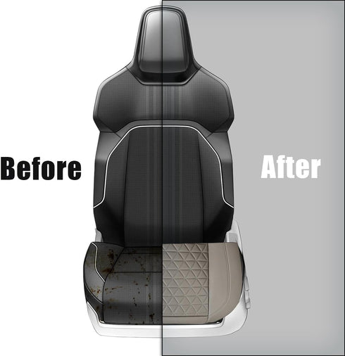Car Front Seat Cover, 22"×24" Luxury PU Leather Auto Seat Protection Cover, Comfortable Anti Slip Front Bottom Seat Cushion with Full Wrap, Univer...