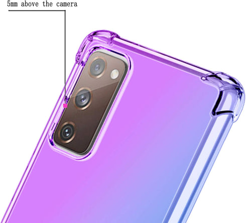 Osophter for Galaxy S20 FE 5G Case Clear Transparent Reinforced Corners TPU Shock-Absorption Flexible Cell Phone Cover for Samsung Galaxy S20 FE 5...