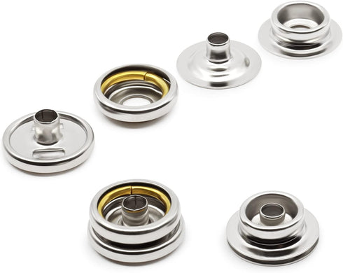 Dritz 5-1 Heavy Duty Snaps, Nickel, Size 24 (5/8-Inch) 7-Sets...
