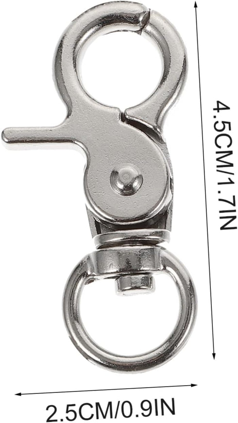 Ipetboom 5pcs Birdcage Lock Metal Snaps Door Chain Lock Heavy Duty Birds Cage Metal Clip Spring Hook Bird Cage Door Bird Cage Accessories Stainles...