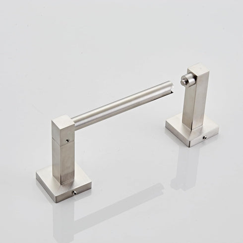 Toilet Paper Holder Wall Mount, Brushed Nickel Bathroom Toilet Paper Holder for SUS 304 Stainless Steel, Double Post Pivoting Square Toilet Paper ...