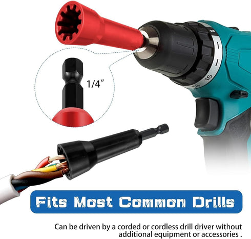 Red Wire Twister, Efficient Usability Twisting Tool, Lightweight Portable Drill Wire Stripper Twisting Wire Connector for Home Wire Strippers Hand...