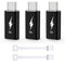 TechMatte 3 Pack Lightning to USB-C Adapter, PD Fast Charging Compatible with Phone 15/Plus/Pro/Pro Max and More Type C Devices, Support Data Tran...