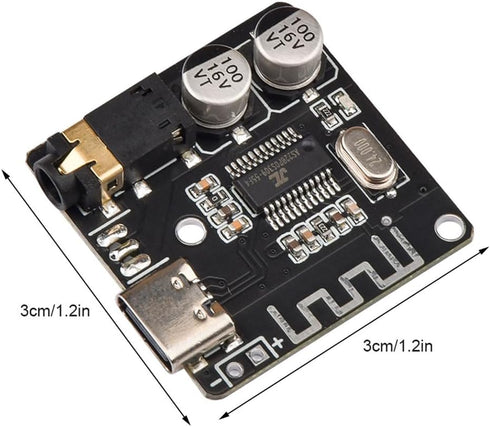 HiLetgo 5pcs Bluetooth 5.0 Mp3 Lossless Decoder Board VHM-314 USB-C Audio Bluetooth Receiver Board Wireless Stereo Music Module Type-C...