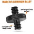 1/4" Male to 1/4" Male Tripod Screw, 4 PCS Standard Camera Cage Mount Threaded Light Stand Screw, Double Head Converter Precision Made for Shoulde...