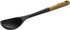 STAUB Serving Spoon, Great for Scooping Sides and Serving Hearty Stews, Durable BPA-Free Matte Black Silicone, Acacia Wood Handles, Safe for Nonst...