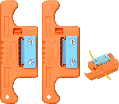(2pcs) A-05 Orange Fiber Optic Stripper Tube Stripper Cable Ribbon Stripper 1.9-3.0mm with 1 spare blade Loose Buffer longitudinal Tube Stripper W...