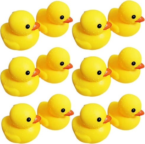 Bath Duck Toys 12 PCS Yellow Rubber Ducks Squeak & Float Ducky Baby Shower Pool Toy for Toddlers Kids Boys Girls...