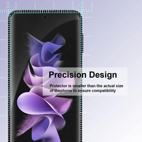 UEEBAI for Samsung Galaxy Z Flip 3 5G Privacy Screen Protector, 2 Pack 9H Hardness Anti Spy Private Tempered Glass Film Bubble Free Film Case Frie...