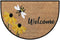 Bee Happy Door Mat Half Round Door Mat Outdoor Entrance,for Outside Entry 18x30 in Wear Resistant Semi Circle Floor Mats Area Rugs for Kitchen...