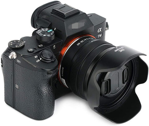 JJC Reversible Lens Hood Shade with 40.5mm Filter Adapter for Sony FE 28-60mm F4-5.6 SEL2860 on A7CII ZV-E1 A7C A7III A7RII & E PZ 16-50mm F3.5-5....