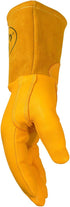 Caiman Premium Top Grain Goatskin MIG Welding Gloves, DuPont Kevlar Stitching, Unlined, 4-inch Gauntlet Cuff, Gold, Large (1869-5)...