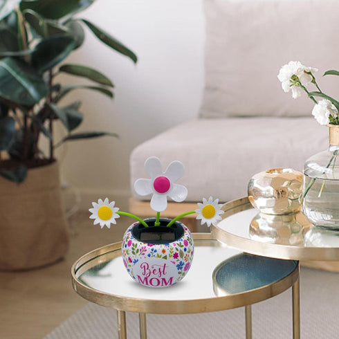 Pink Solar Dancer Flower, Solar Powered Dancing Car Dashboard Decor, Solar Dancing Flower, Solar Dancing, Car Swinging Dancing Ornamental, Car Win...