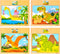 Mynd Games Dinosaur Wooden Jigsaw Puzzle Bundle - 4 Pack 12 Pieces Each for Kids Ages 3+, Educational Learning Toys Gift Set for Children Boys and...