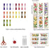FREEBLOSS 6 Set Bookmark Cross Stitch Kits Stitch Bookmark Cross Stitch Kits with Instructions 6 Flowers Pattern Punch Needle Kit for Beginners Bo...