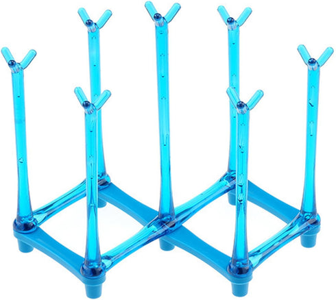 Retractable Cup Drying Rack, Drinking Glass and Sports Bottle Drainer Stand, Plastic Bag Dryer and Mug Tree for Kitchen Countertop...