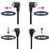 QIANRENON 90° Micro USB Panel Flush Mount Waterproof Extension Cable Micro USB 5 Pin Right Angle Male to Female Connector for Fixied on Dashboard ...
