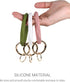 Mymazn Silicone Bangle Key Ring Bracelet Keychain holder for Women Girls Gift Wristlet Round Keyring...
