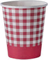 Hammont Picnic Cups – 9 oz Gingham BBQ Party Supplies - Birthday | Backyard | Picnic Decorations - Red & White Checkered Disposable Paper Cups (50...