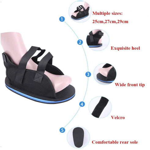 Cast Shoe Foot Fracture Support Open Toe Plaster Cast Boot Post Op Shoe Toe Valgus Surgical Fixed Gypsum Shoe Walking Boot for Foot Injuries Stabl...