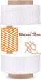 Qmnnma Waxed Thread 284Yards, Leather Sewing Waxed Thread Cord, 150D Waxed Book Binding Thread, Waxed Coated Thread for Beginners Leather Craft DI...