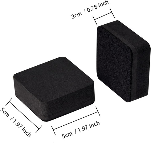 Favide 24 Pack Magnetic Whiteboard Dry Erase Erasers Chalkboard Cleansers for Classroom, School Supplies(Square, Black)...