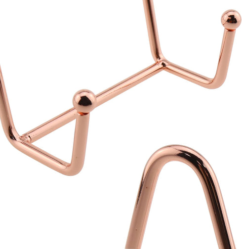 Plate Stands for Display 2PCS 4.5 Inch /11.4cm Rose Gold Display Stands for Plate, Metal Frame Holder Stand for Picture Decorative Plate Book Phot...