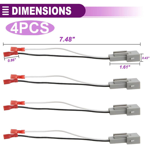 72-5512 Speaker Harness, Car Speaker Wiring Connector Harness Adapter for Ford F-150 F-350 for Ranger 1995-1997 Mustang 1994-2004 Ranger Mercury S...