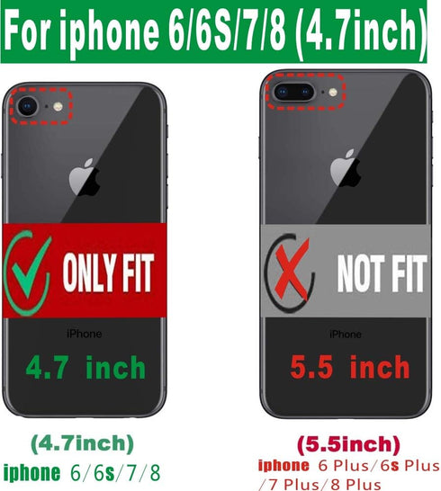 Folmeikat iPhone 8/7/6s/6 Case with 360 Rotating Metal Ring, Slim Shock Absorption, Blue...