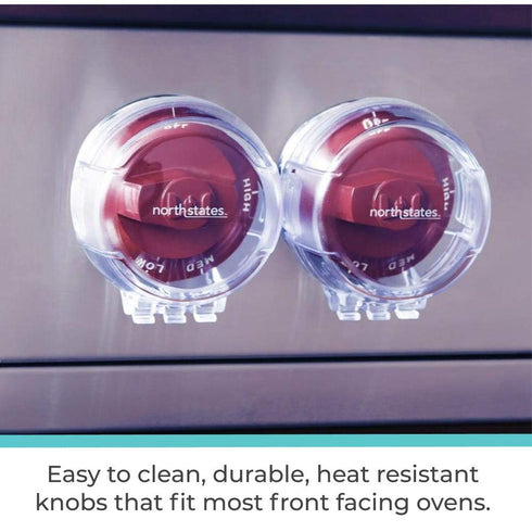 Toddleroo by North States - Appliance Knob Covers for Baby Proofing: Stove Knob Safety Covers - 5 Pack - Clear...