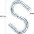 Paracord Planet - 4 Packs - S Shaped Hooks S Hanging Hooks S Metal Hanger - 3/8 Inch Thick, 3 Inches Long...
