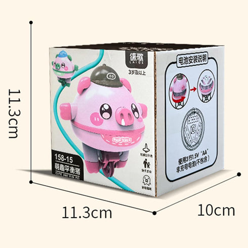 Novelty Tightrope Walking Tumbler Unicycle Toys,Cute Balanced Pig Toys,Roly-Poly Fingertip Gyroscope Balance Robot,Roly-Poly Balance Pig Piglet,No...
