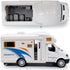 Mini Toy Camper RV Motorhome Toys for Boys Pull Back Diecast Model Car Recreational Vehicle Adventure with Furniture Roof and Side Door Open Child...