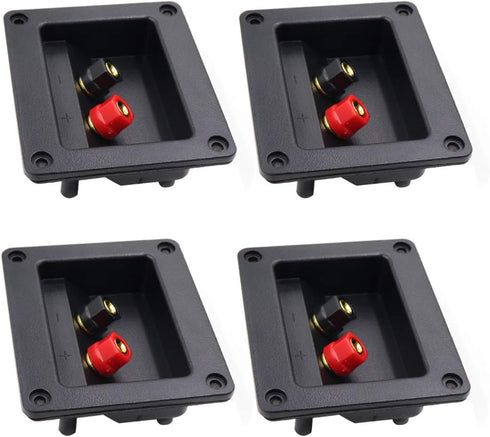 Luomorgo ABS 2 Position Screw-in Speaker Box Terminal Cup Binding Post for Car/Home Audio 301 Copper Rod 4pcs...