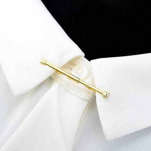 Square Head Collar Clips Necktie Tie Clips Collar Bar Shirt Stay Tie Pins Cravat Clip for Men...
