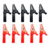10Pack Alligator Clips 1000V 32A Heavy Duty Full Insulated Automotive Car Battery Alligator Clips Electrical Test Clips with 4mm Banana Jack Socke...
