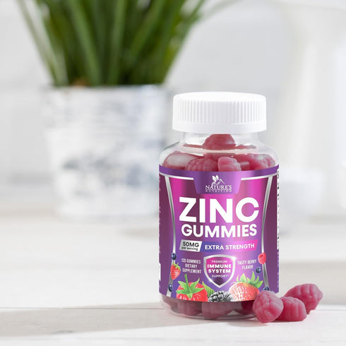 Zinc Gummies for Adults 50 mg - High Absorption Immune Health Support Gummy & Antioxidant Chewable Supplement, Zinc Vitamin for Men and Women, Veg...