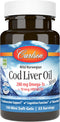 Carlson - Cod Liver Oil Minis, 280 mg Omega-3s + Vitamins A & D3, Heart Support & Cognitive Function, Vision Health, 100 Mini Softgels...