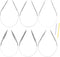 6 Pieces Stainless Steel Circular Knitting Needles Set 80 CM Double Pointed Metal Knitting Needles Set for Making Sweater Shawl Scarf (Diameter 3m...