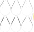 6 Pieces Stainless Steel Circular Knitting Needles Set 80 CM Double Pointed Metal Knitting Needles Set for Making Sweater Shawl Scarf (Diameter 3m...