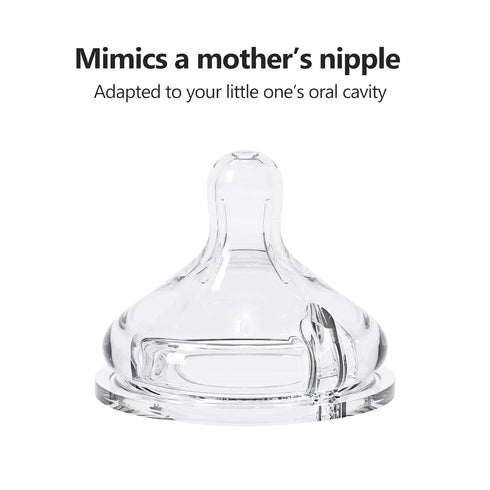 Yooforea Silicone Coated Glass Baby Bottle, 6M+ Fast Flow Nipple I Anti-Colic, Wide Neck, Stable Base I Medical-Grade Silicone Coating for Shatter...