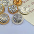 vingol 10PCS Round Metal Rhinestone Buttons For Clothing DIY Sewing Accessories Wedding Decaration Wholesale Luxury Fashion Decor Button...