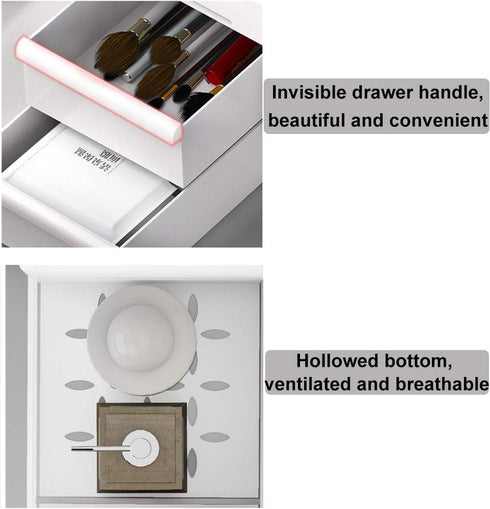 SITAKE Makeup Organizer Storage Box, Small Cosmetic Dresser Organizer for Skincare, Creams, Lipstick, Toners And Lotion, Cute Bedroom Bathroom Org...